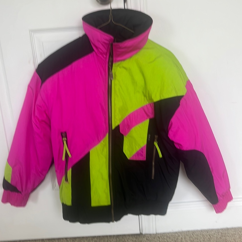 S. K. I. Retro Neon Womens Medium Ski Jacket